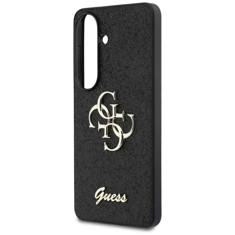 Custodia per Samsung Galaxy S26 S942, Guess, Fixed Glitter Big 4G Metal Frame, Nera
