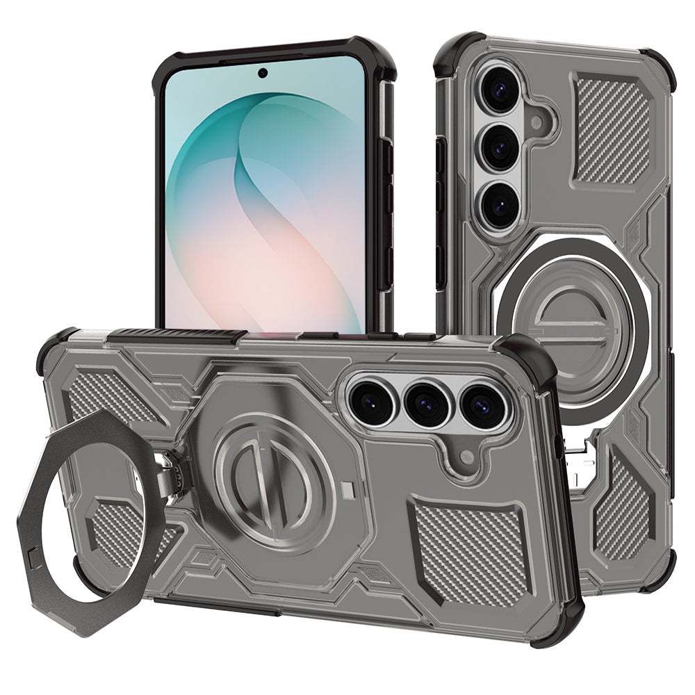 Custodia per Samsung Galaxy S26 Plus S947, Techsuit, Carbon Shield Pro, Fumo