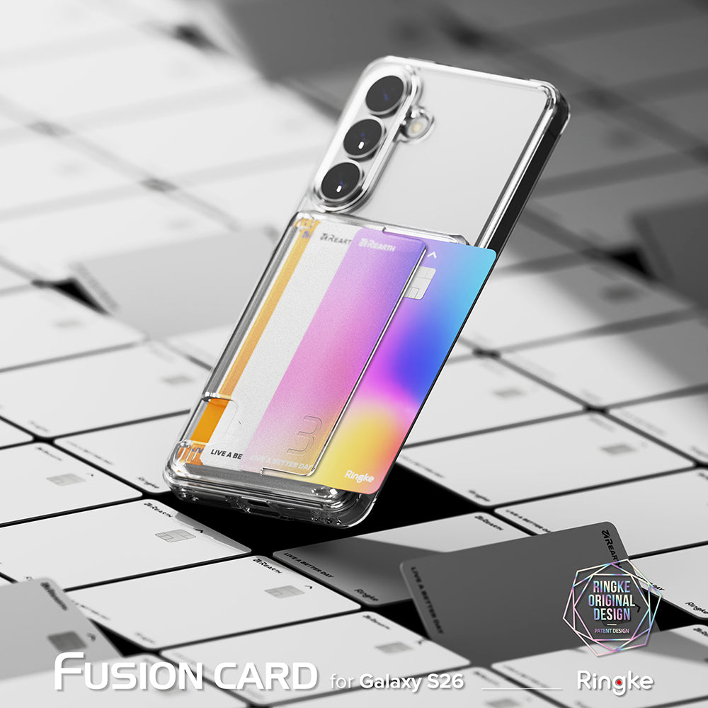 Custodia per Samsung Galaxy S26, Ringke, Fusion Card, Trasparente