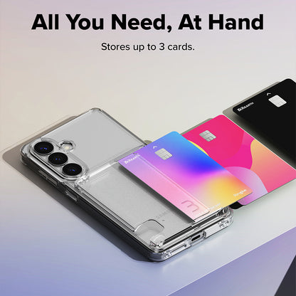 Custodia per Samsung Galaxy S26, Ringke, Fusion Card, Trasparente