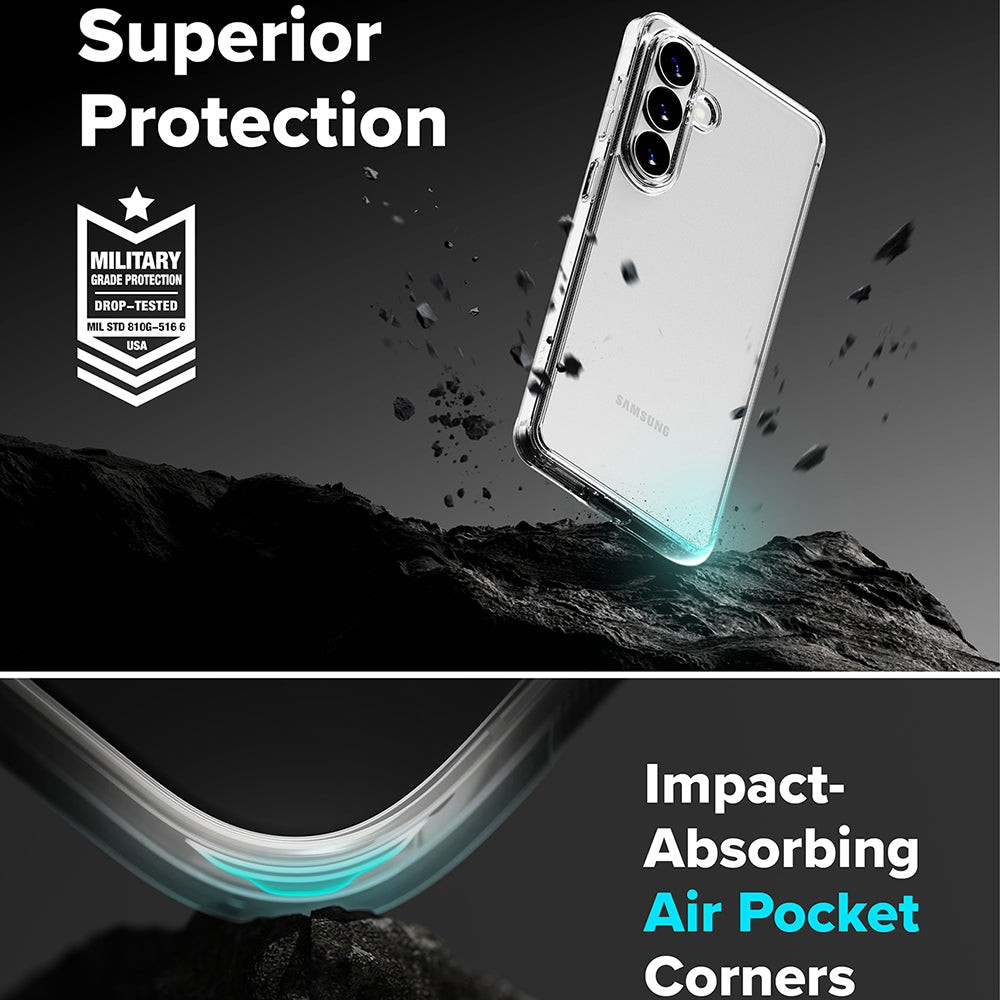 Custodia per Samsung Galaxy S26, Ringke, Fusion, Trasparente