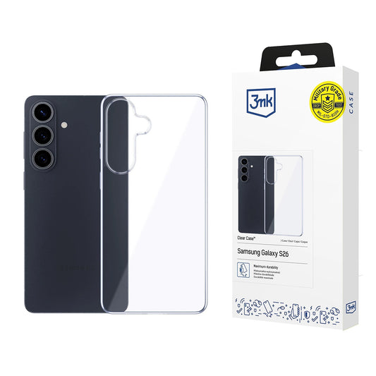 Custodia per Samsung Galaxy S26 S942, 3MK, Trasparente, Trasparente