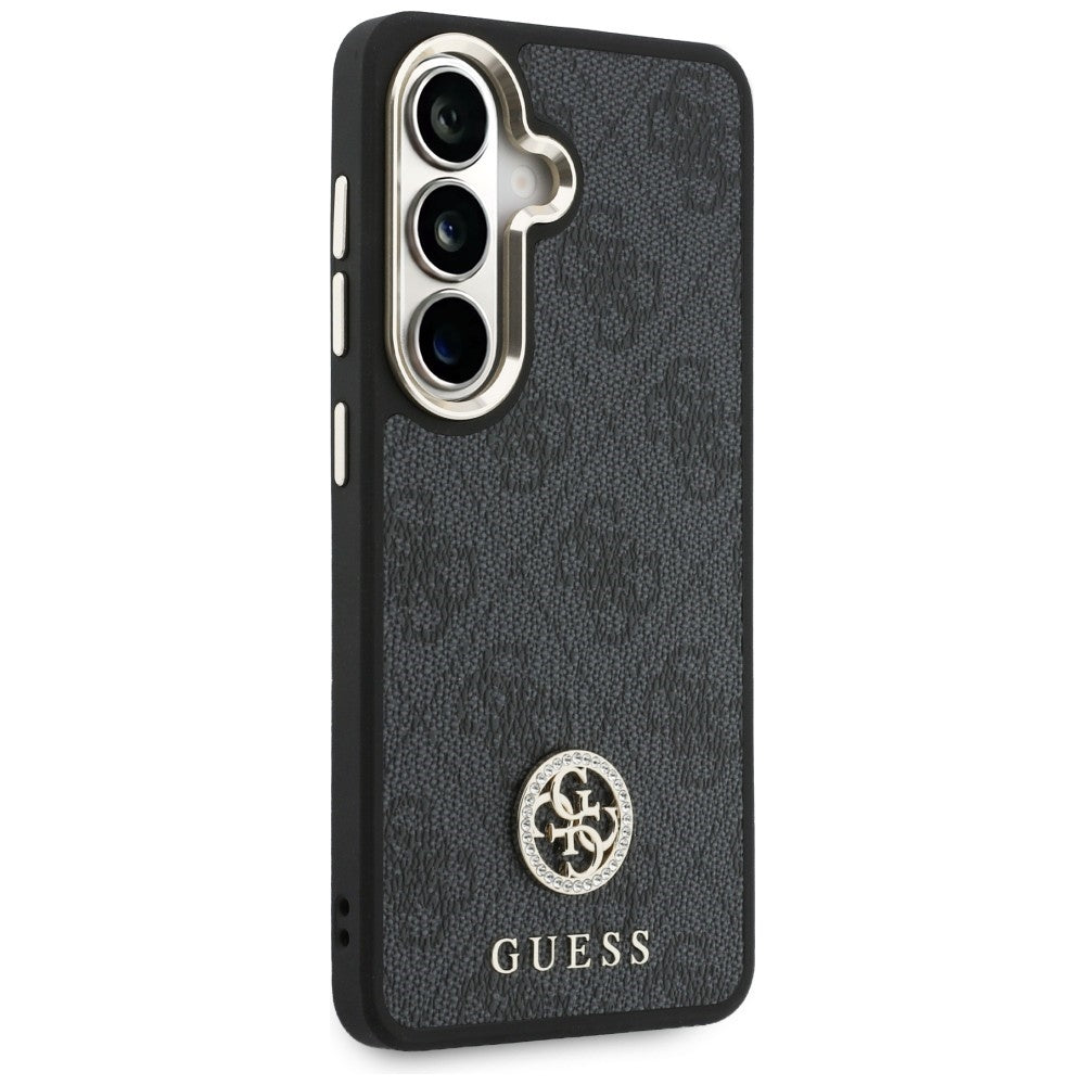 Custodia per Samsung Galaxy S26 S942, GUESS, 4G Big Rhinestone Triangle Strap, Nera