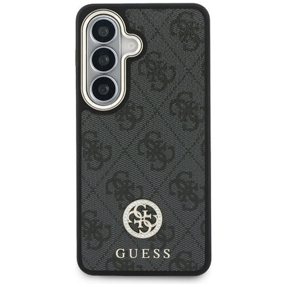 Custodia per Samsung Galaxy S26 S942, GUESS, 4G Big Rhinestone Triangle Strap, Nera