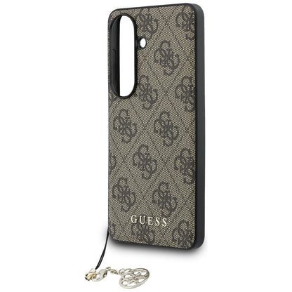 Custodia per Samsung Galaxy S26 S942, Guess, 4G Classic Logo Charm, Marrone