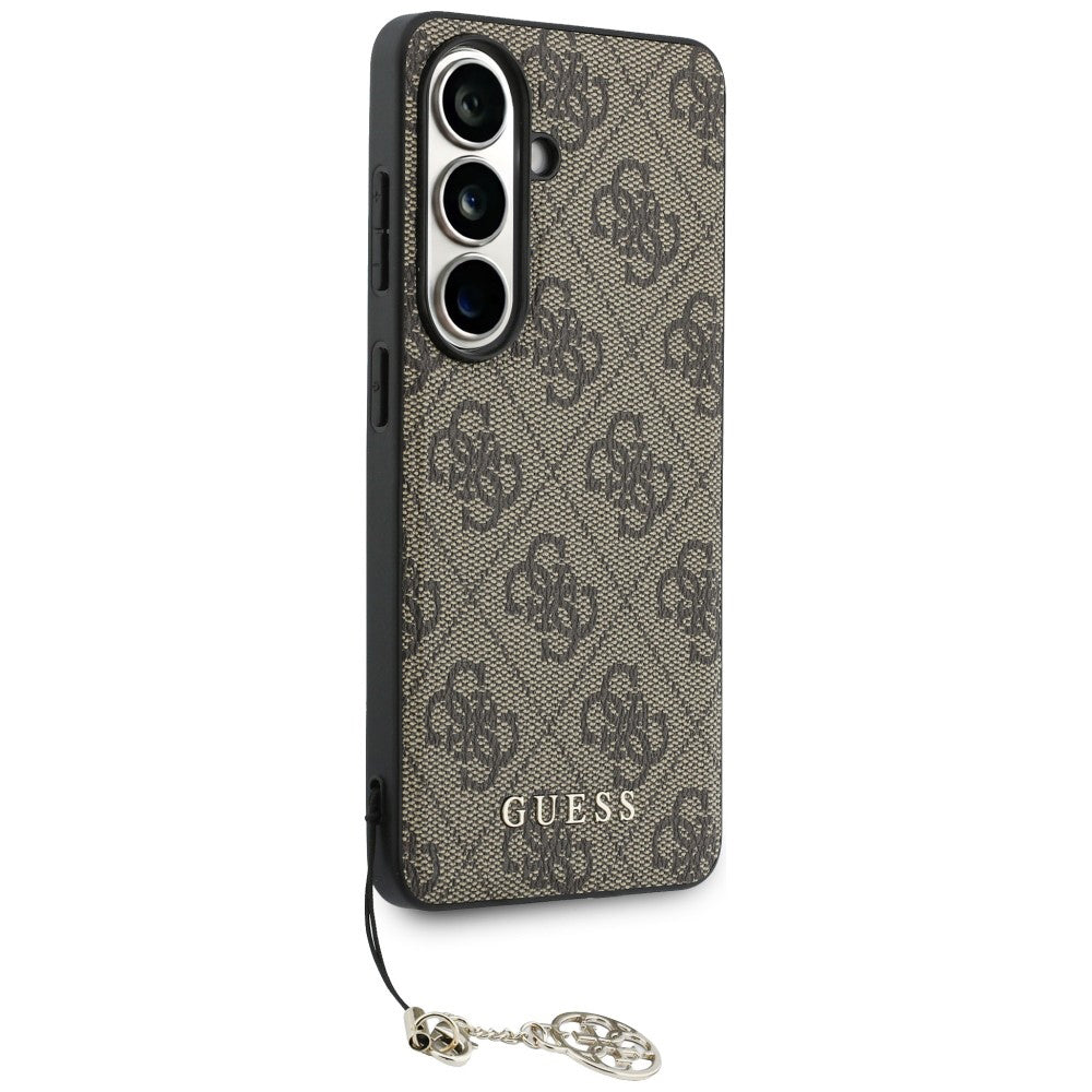 Custodia per Samsung Galaxy S26 S942, Guess, 4G Classic Logo Charm, Marrone