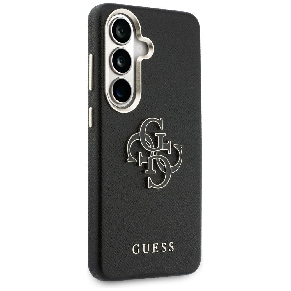 Custodia per Samsung Galaxy S26 S942, Guess, 4G Grained Big and Classic Logo, Nera