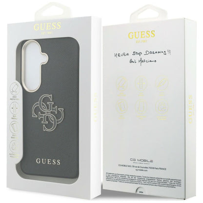 Custodia per Samsung Galaxy S26 S942, Guess, 4G Grained Big and Classic Logo, Nera