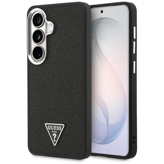 Custodia per Samsung Galaxy S26 S942, Guess, Fixed Glitter Triangle Logo, Nera