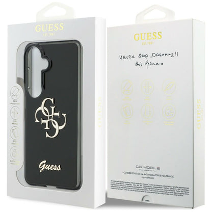 Custodia per Samsung Galaxy S26 S942, Guess, IML Big Metal 4G Script, Nera