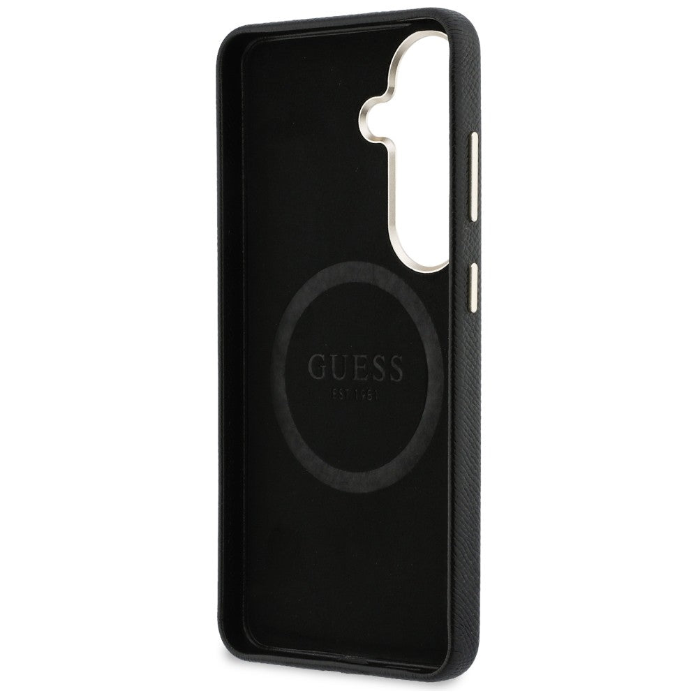 Custodia per Samsung Galaxy S26 S942, Guess, Rhinestone Round Logo, Nera