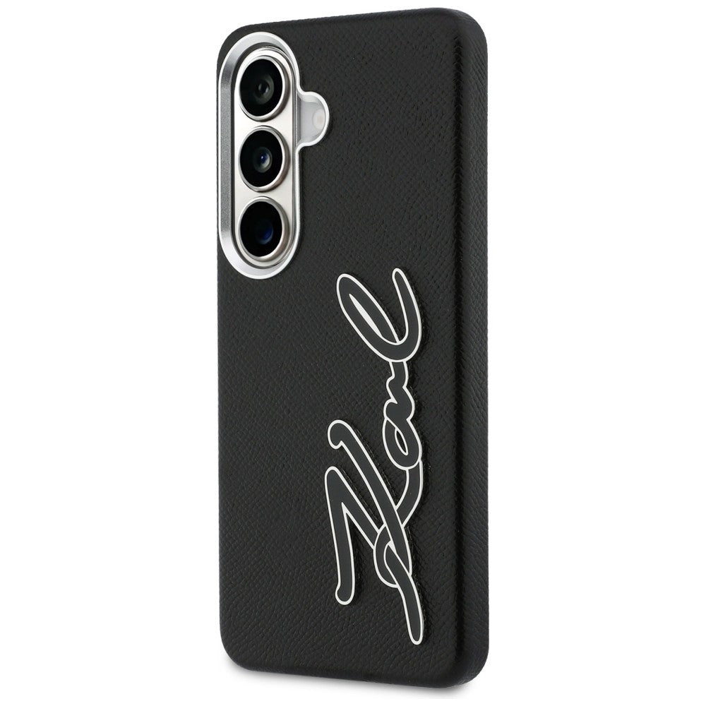 Custodia per Samsung Galaxy S26 S942, Karl Lagerfeld, Signature Resin Logo, Nera