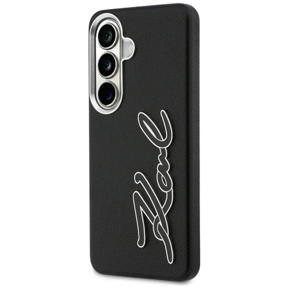 Custodia per Samsung Galaxy S26 S942, Karl Lagerfeld, Signature Resin Logo, Nera