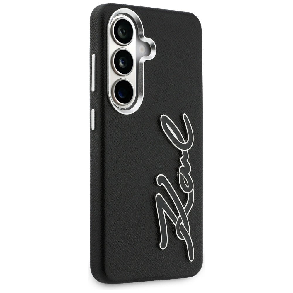 Custodia per Samsung Galaxy S26 S942, Karl Lagerfeld, Signature Resin Logo, Nera