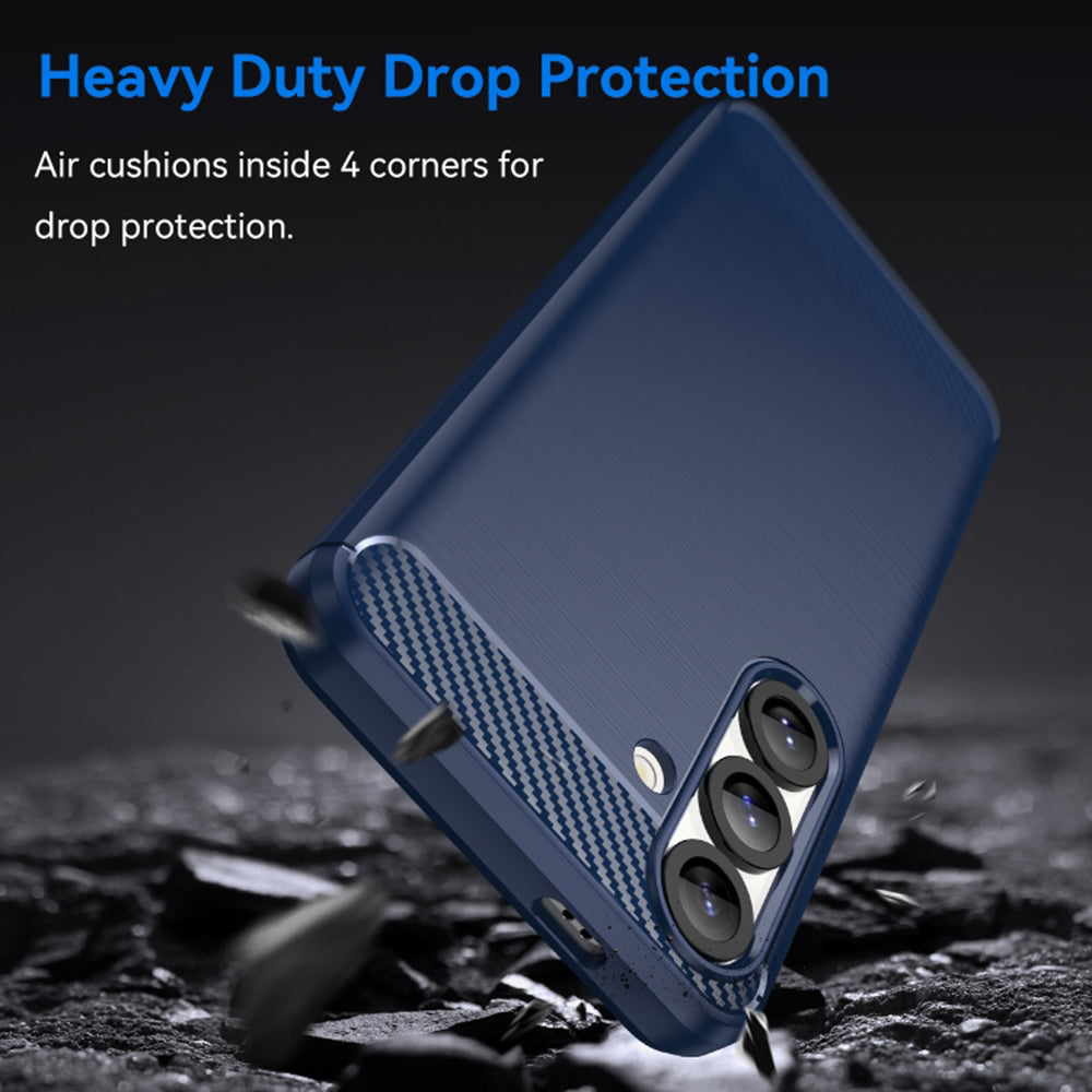 Custodia per Samsung Galaxy S26, Techsuit, Carbonio, Blu