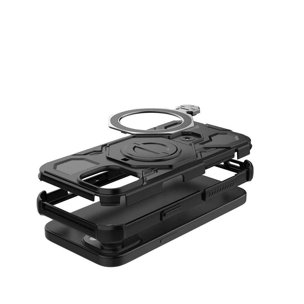 Custodia per Samsung Galaxy S26, Techsuit, Carbon Shield Pro, Bianca