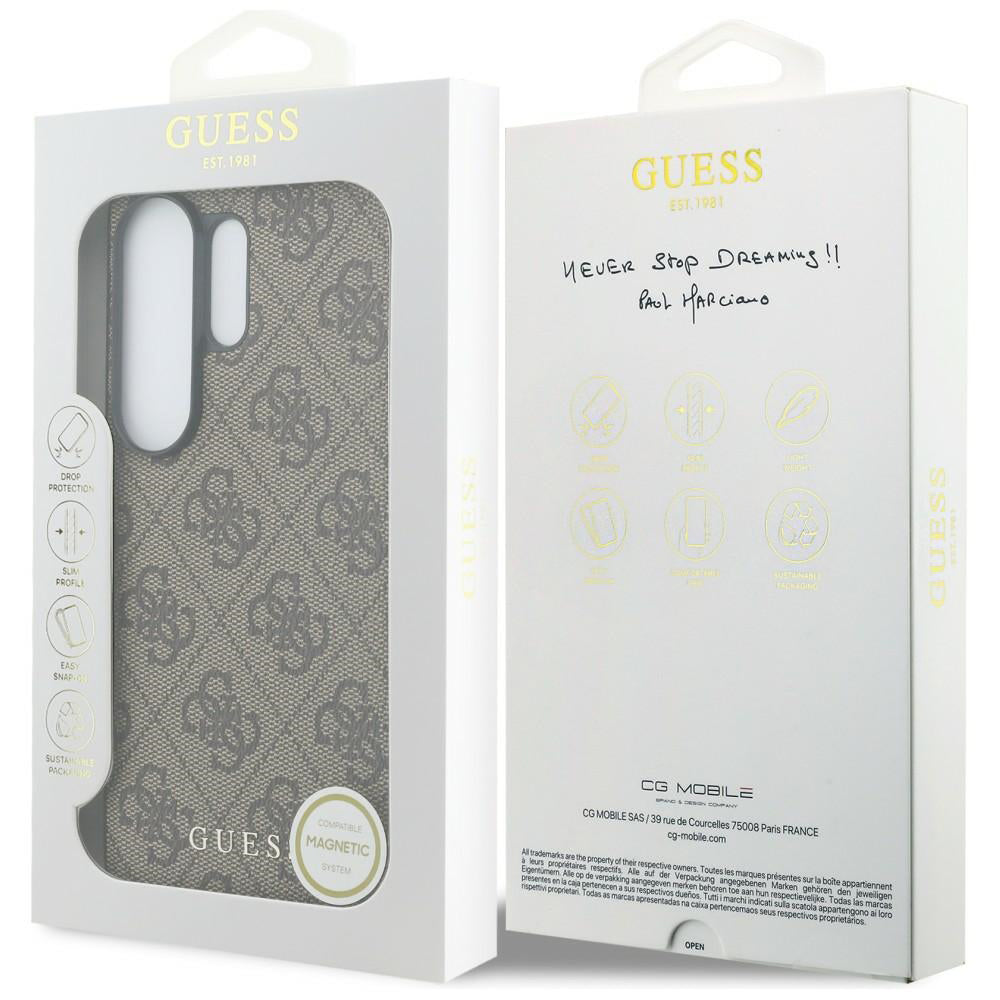 Custodia per Samsung Galaxy S26 Ultra S948, Guess, 4G Classic Logo Charm, Marrone