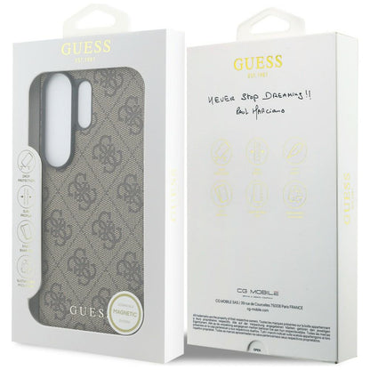 Custodia per Samsung Galaxy S26 Ultra S948, Guess, 4G Classic Logo Charm, Marrone