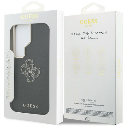Custodia per Samsung Galaxy S26 Ultra S948, Guess, 4G Grained Big and Classic Logo, Nera