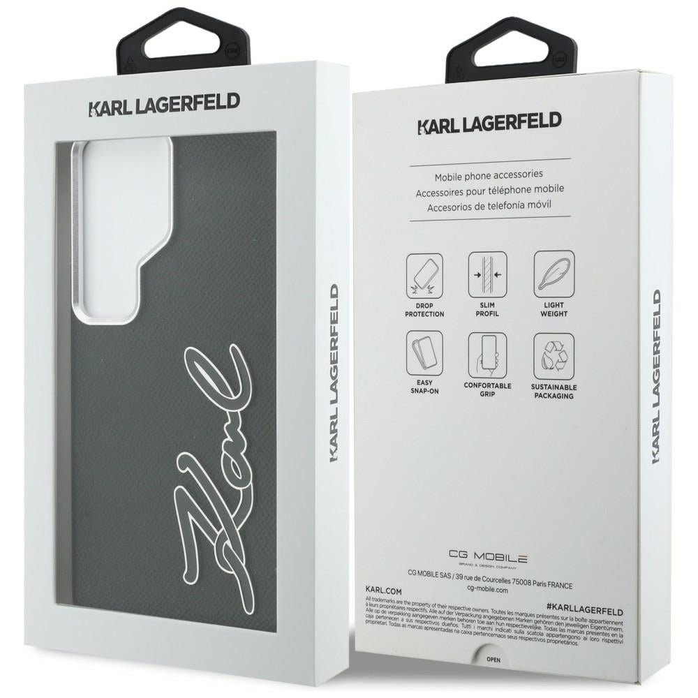 Custodia per Samsung Galaxy S26 Ultra S948, Karl Lagerfeld, Signature Resin Logo, Nera