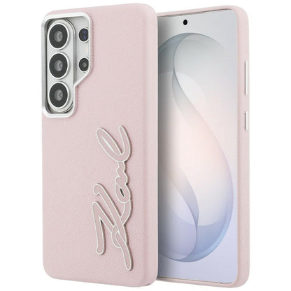 Custodia per Samsung Galaxy S26 Ultra S948, Karl Lagerfeld, Signature Resin Logo, Rosa