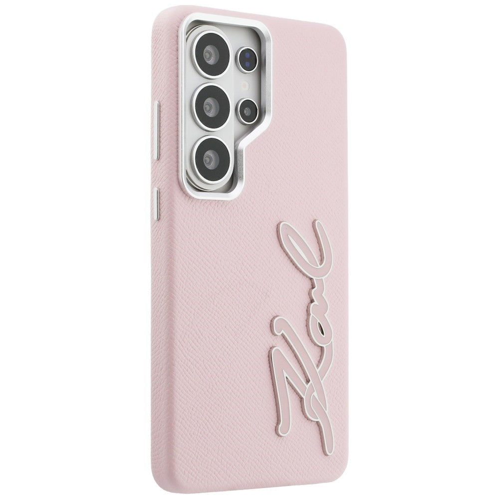 Custodia per Samsung Galaxy S26 Ultra S948, Karl Lagerfeld, Signature Resin Logo, Rosa