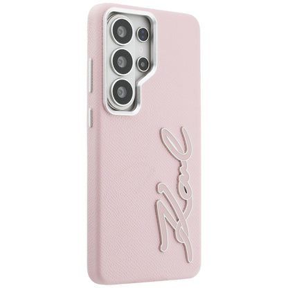 Custodia per Samsung Galaxy S26 Ultra S948, Karl Lagerfeld, Signature Resin Logo, Rosa