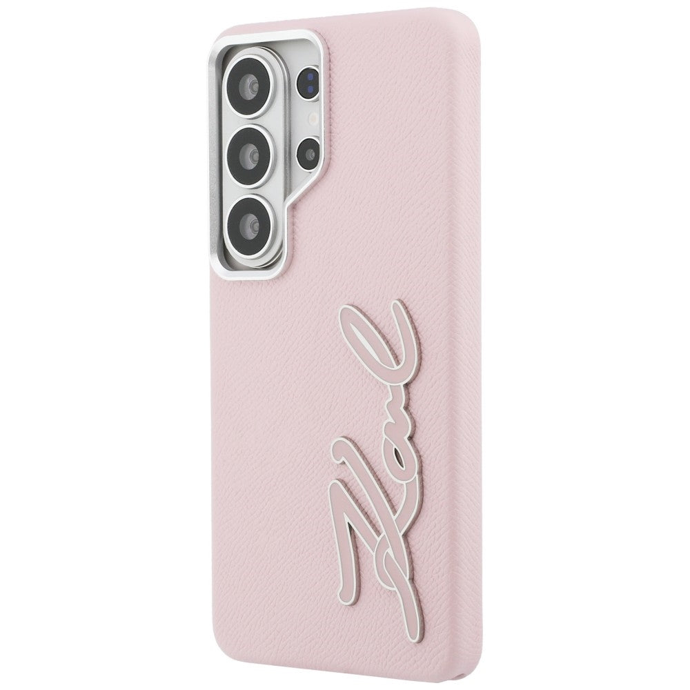 Custodia per Samsung Galaxy S26 Ultra S948, Karl Lagerfeld, Signature Resin Logo, Rosa