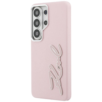 Custodia per Samsung Galaxy S26 Ultra S948, Karl Lagerfeld, Signature Resin Logo, Rosa