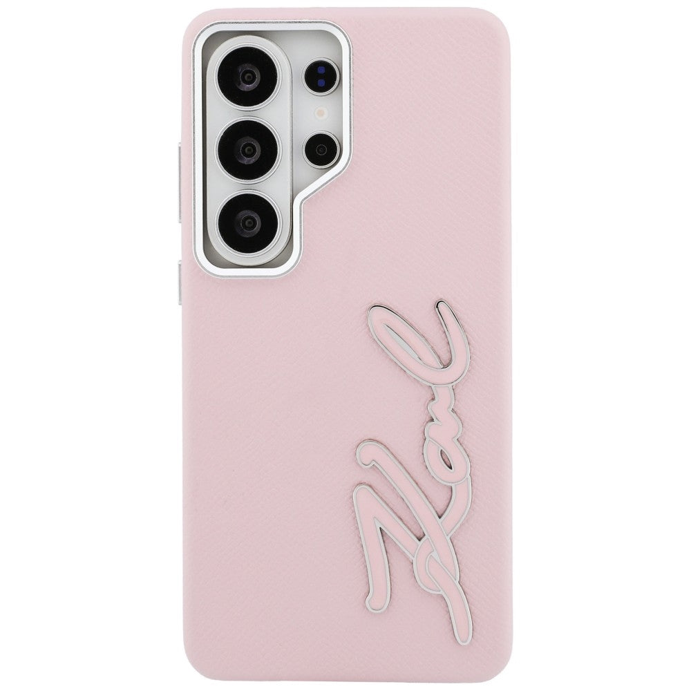 Custodia per Samsung Galaxy S26 Ultra S948, Karl Lagerfeld, Signature Resin Logo, Rosa