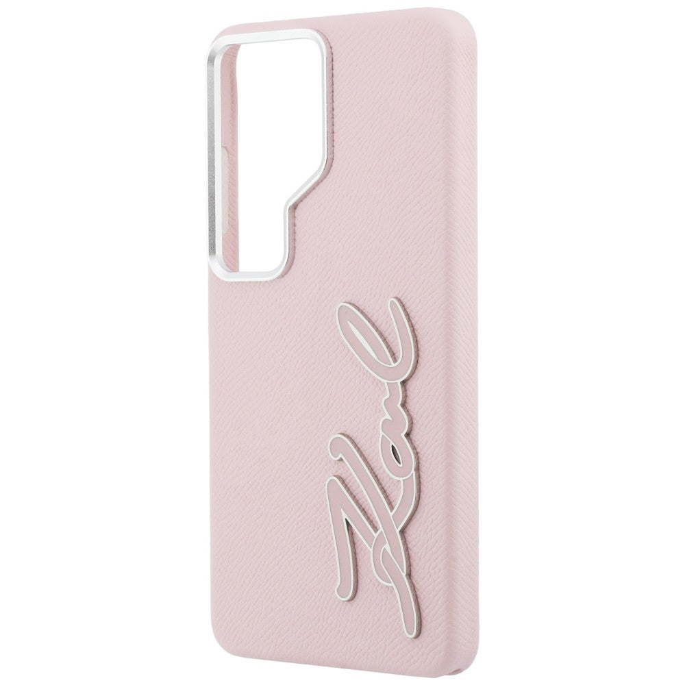 Custodia per Samsung Galaxy S26 Ultra S948, Karl Lagerfeld, Signature Resin Logo, Rosa