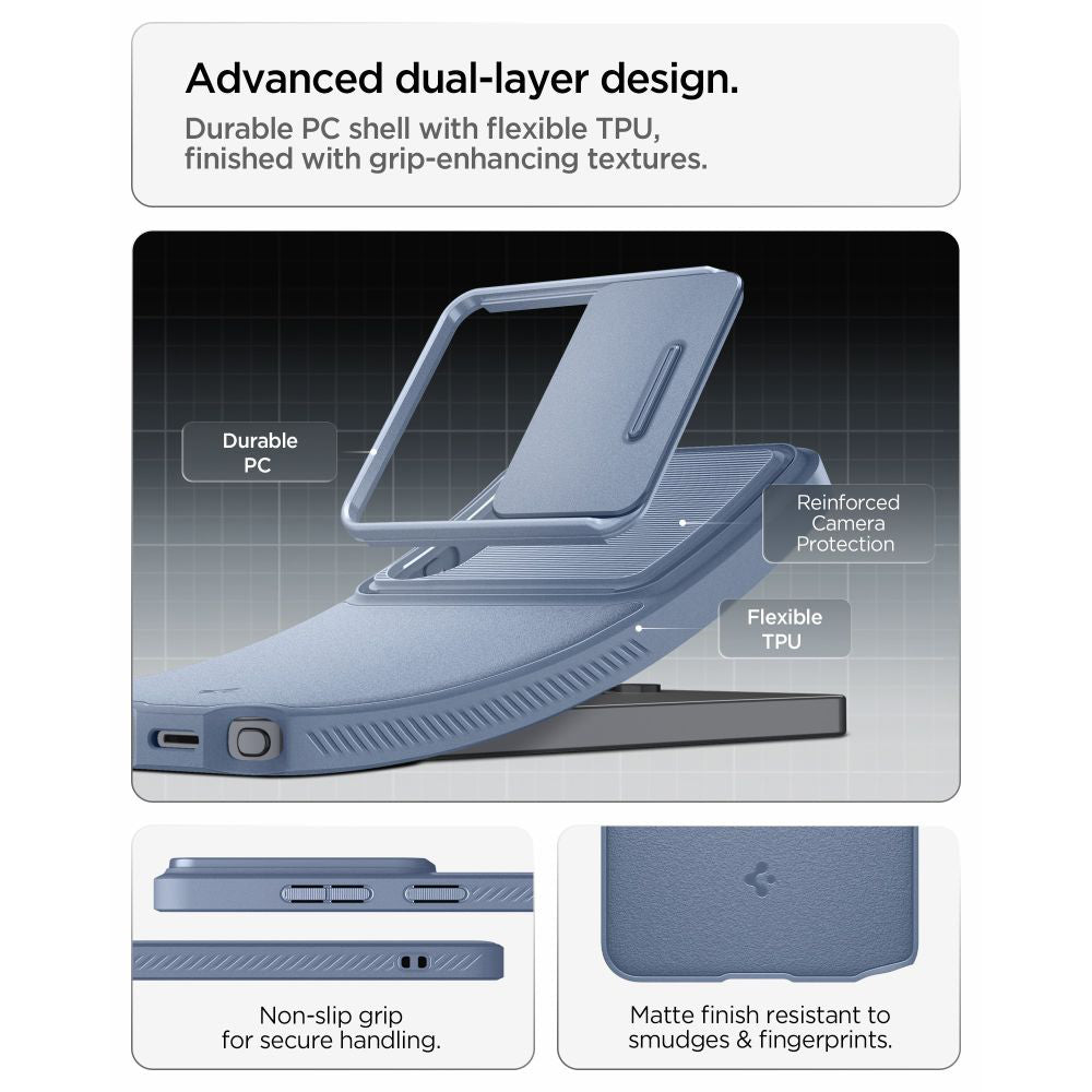 Custodia per Samsung Galaxy S26 Ultra S948, Spigen, Optik Armor, Blu ACS11226