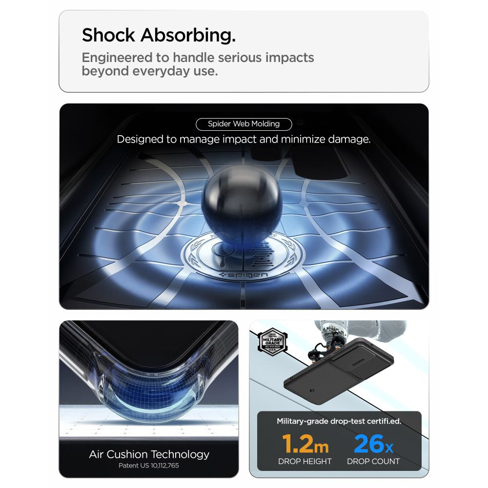 Custodia per Samsung Galaxy S26 Ultra S948, Spigen, Optik Armor, Nera ACS10687