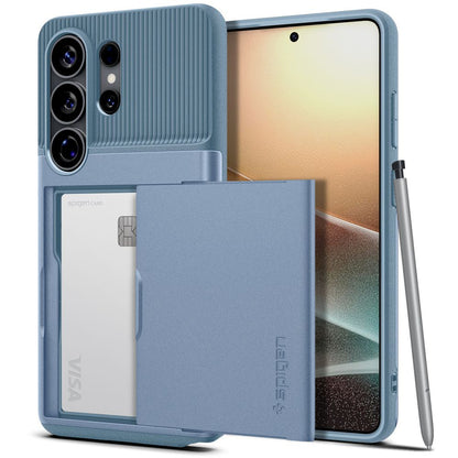 Custodia per Samsung Galaxy S26 Ultra S948, Spigen, Slim Armor CS, Blu ACS11225