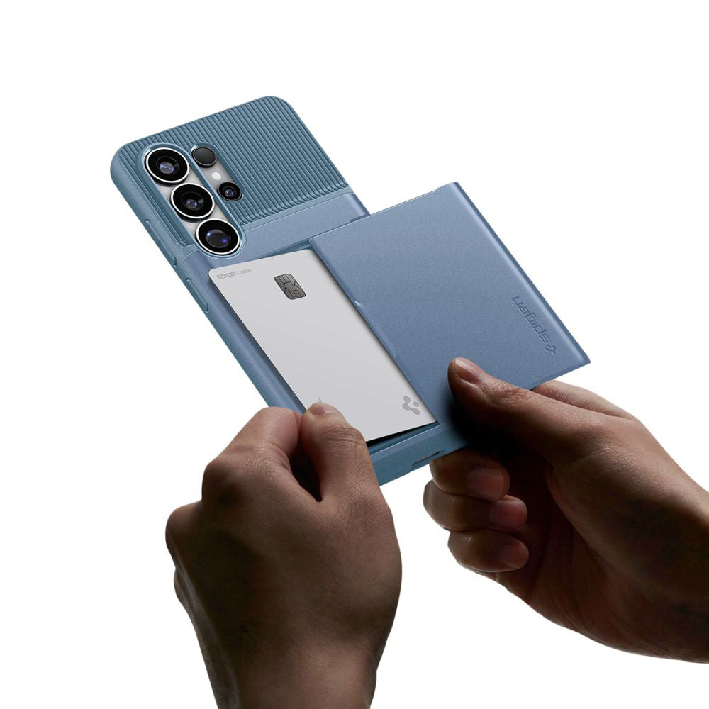 Custodia per Samsung Galaxy S26 Ultra S948, Spigen, Slim Armor CS, Blu ACS11225