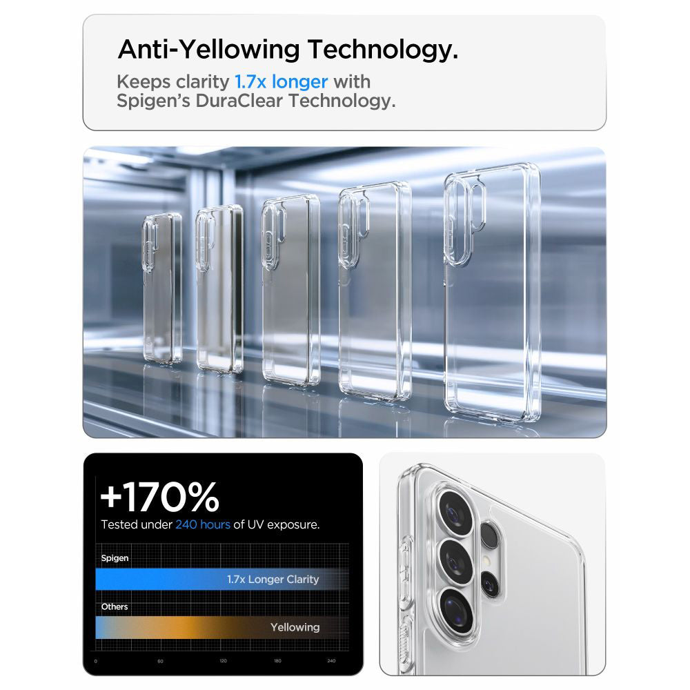 Custodia per Samsung Galaxy S26 Ultra S948, Spigen, Ultra Hybrid, Trasparente ACS10677