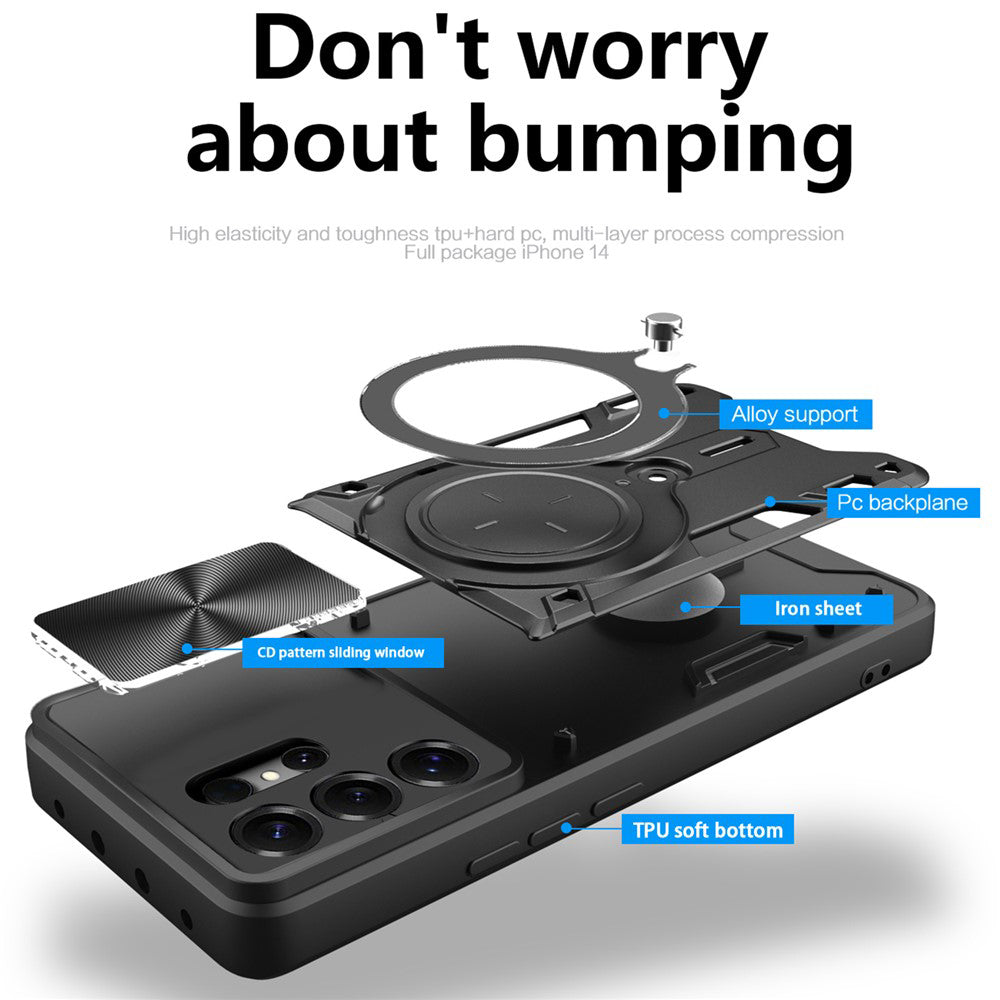 Custodia per Samsung Galaxy S26 Ultra, Techsuit, CamGuard Pro, Nera