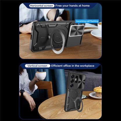 Custodia per Samsung Galaxy S26 Ultra, Techsuit, CamGuard Pro, Nera