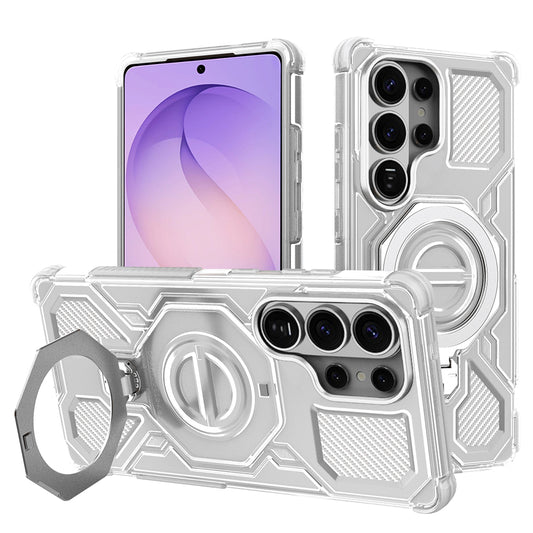 Custodia per Samsung Galaxy S26 Ultra S948, Techsuit, Carbon Shield Pro, Bianca