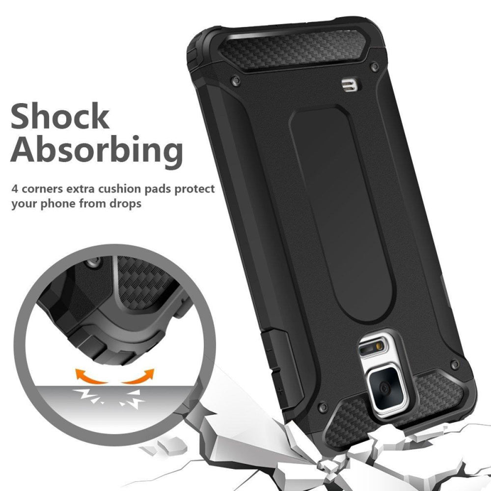 Custodia per Samsung Galaxy S5 G900, Techsuit, Hybrid Armor, Nera