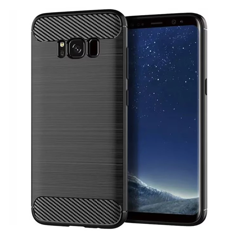 Custodia per Samsung Galaxy S8 G950, Techsuit, Carbonio, Nera