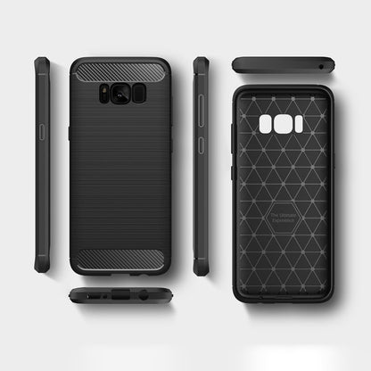Custodia per Samsung Galaxy S8 G950, Techsuit, Carbonio, Nera