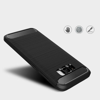 Custodia per Samsung Galaxy S8+ G955, Techsuit, Carbonio, Nera