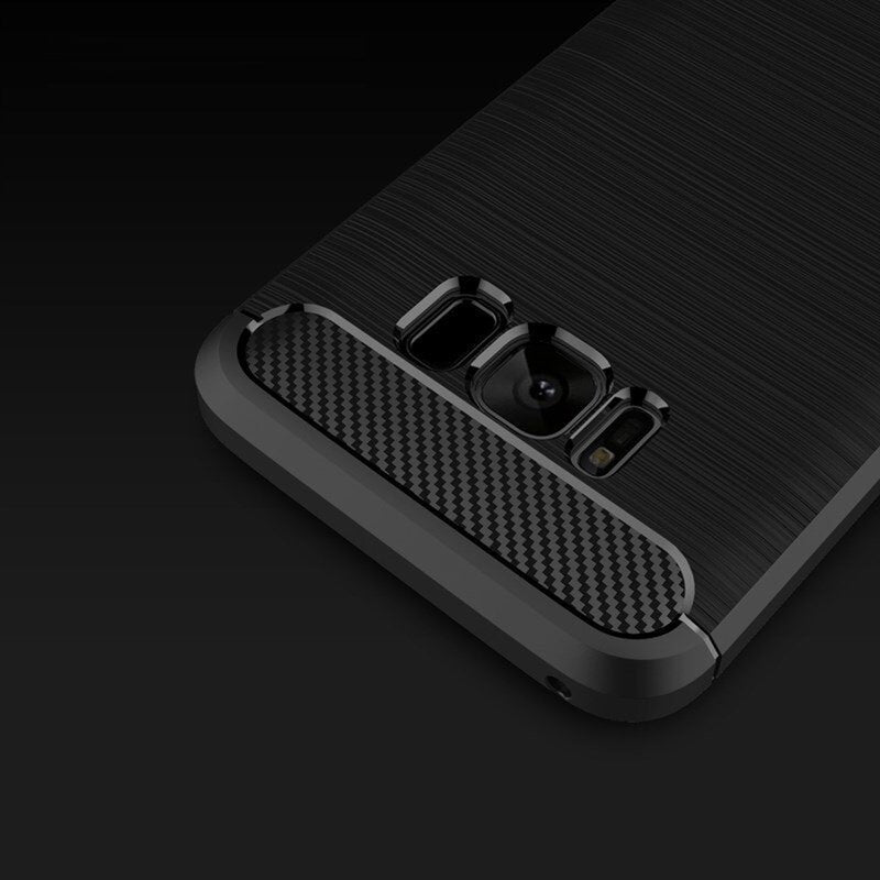 Custodia per Samsung Galaxy S8+ G955, Techsuit, Carbonio, Nera
