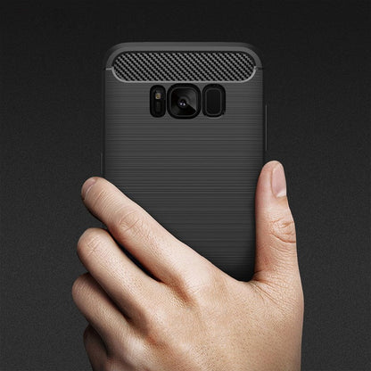 Custodia per Samsung Galaxy S8+ G955, Techsuit, Carbonio, Nera