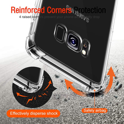 Custodia per Samsung Galaxy S8+ G955, Techsuit, Shockproof Clear, Trasparente