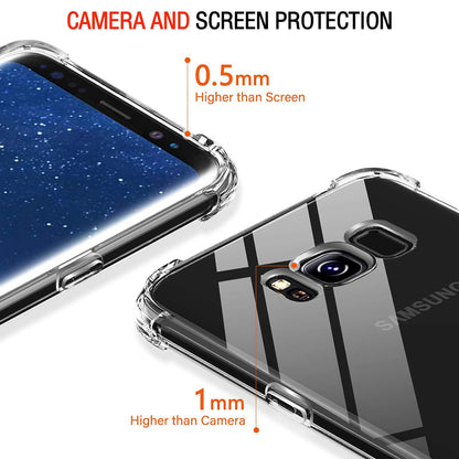 Custodia per Samsung Galaxy S8+ G955, Techsuit, Shockproof Clear, Trasparente