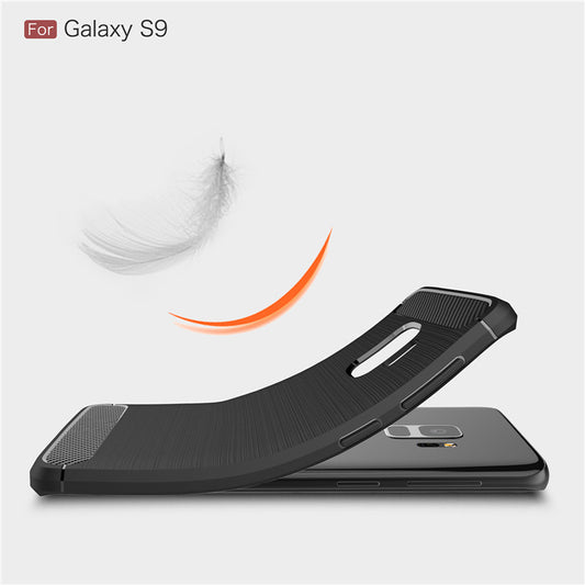 Custodia per Samsung Galaxy S9 G960, Techsuit, Carbonio, Nera