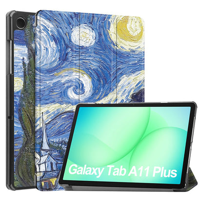 Custodia per Samsung Galaxy Tab A11+ / Tab A9+, Techsuit, FoldPro Starry Night, Multicolore
