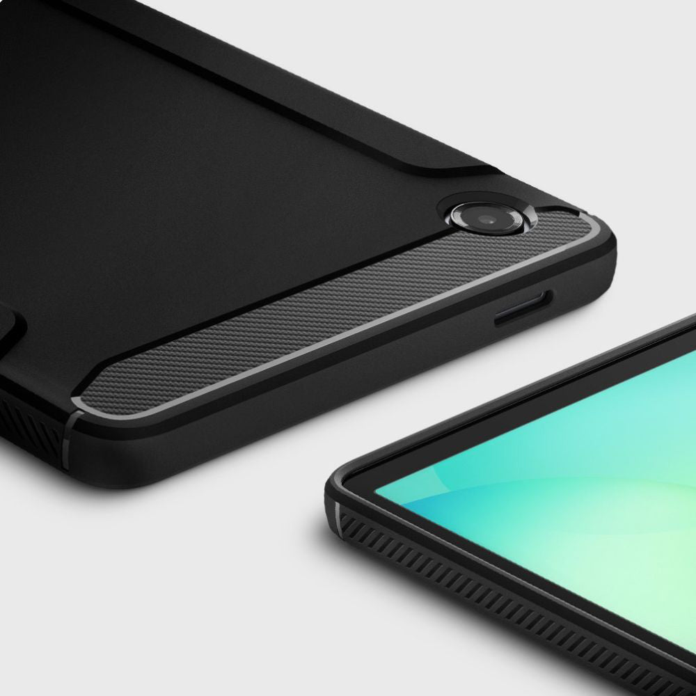 Custodia per Samsung Galaxy Tab A11, Spigen, Rugged Armor, Nero Opaco